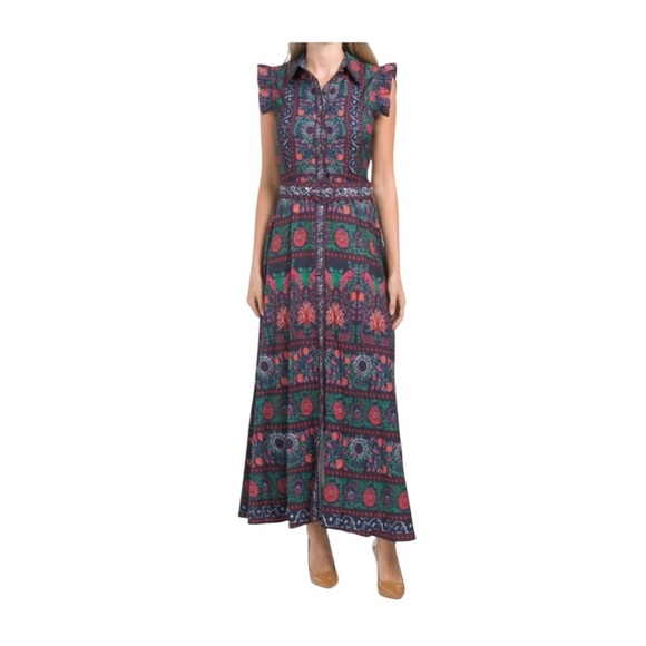 Elegant Multicolor Maxi Dress - Picture 1 of 6